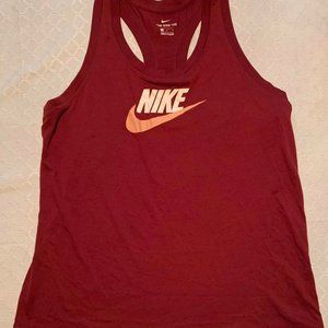 NIKE Size Medium Razor Back Maroon Tank